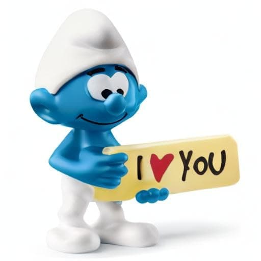 Schleich Smurf with Sign