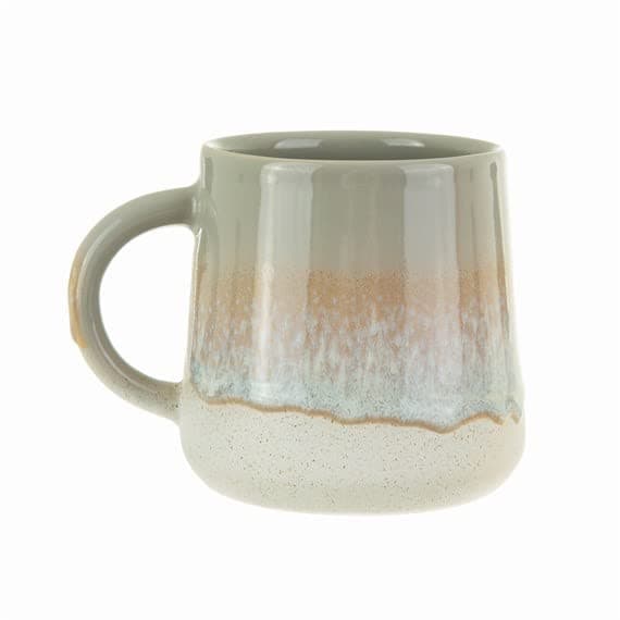 Mojave Glaze Grey Mug - Ceramic Coffee Mug and Tea Cup with Artisan Finish Stylish Home Decor Kitchen Accessory Designed by Sass and Belle