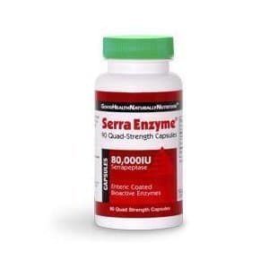 Serra Enzyme 80,000IU Serrapeptase (90 Quad-Strength Tablets)