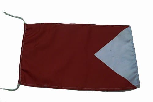 B - International Code Naval Signal Flag - 8" X 13" - Nautical / Boat / Marine (5113)