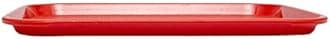 SWIFT INTERNATIONAL Durable Multi-Use Plastic Serving Trays 18" Rectangular Plastic Trays for Kitchen (Pack of 2,Red)