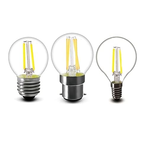 HHF LED Bulbs Lamps, Frosted E14/E27/B22 LED Light Bulb 2W 4W 6W G45 COB Vintage Filament Lamp Edison Glass Ball Bulb Home Decor (Color : G45 E14 Frosted, Size : 4W)