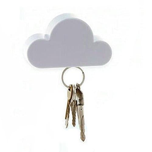 Natshop Magic Cloud Shaped Magnetic Key Holder - White