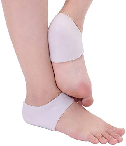 Silicone Gel Heel Protector 1 Pair Heel Socks Soft Heel Sleeves Socks for Cracked Feet Cushion Plantar Fasciitis Foot Spurs Cracked Heel Cushioning Protection for Men Women