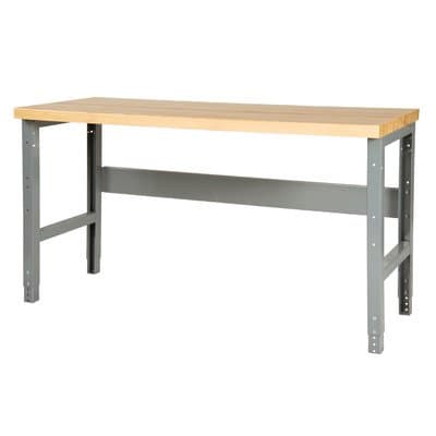 Height Adjustable Hardwood Top Workbench Size: 34.75" H x 60" W x 30" D