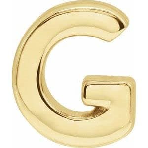 14K Yellow Gold Block Initial G Slide Pendant