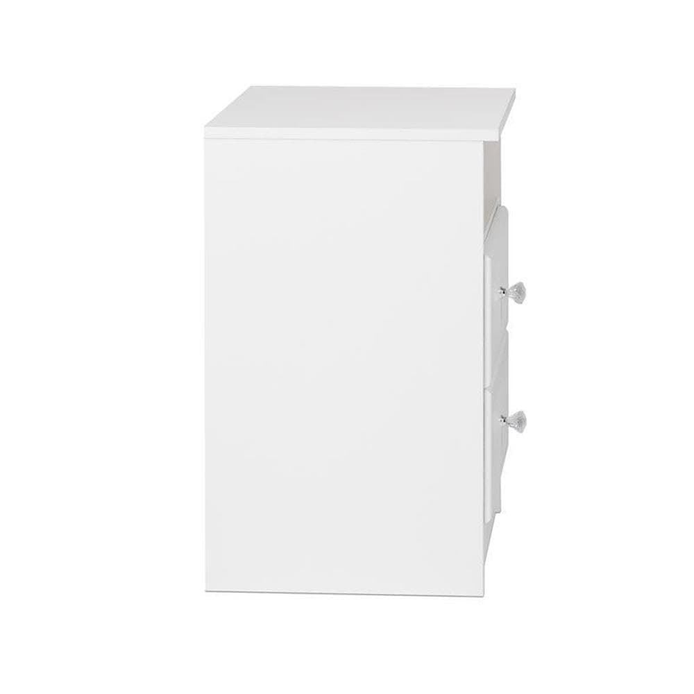 (crystalwhite) - Prepac Astrid 2-Drawer Nightstand, Crystal White