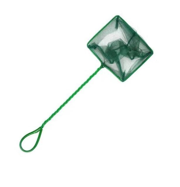 Premium Fish Tank Net with Long Green Wire Handle - Ideal for Aquariums, Coldwater & Tropical Fish - Efficient Mesh Filter Design