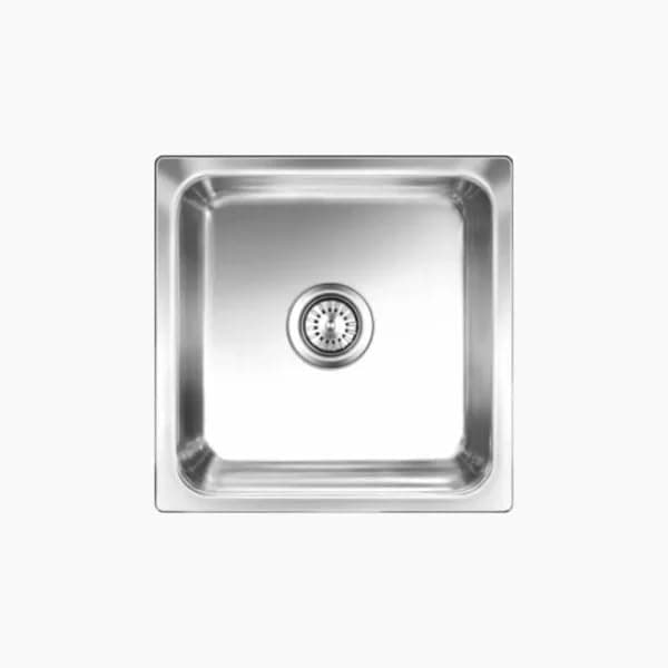 Nirali NG Omni Silent Square Kitchen Sink (SS-304) (Glossy, 18 inch x 18 inch)