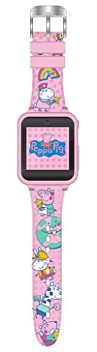 Peppa Pig Kids Interactive Smart Watch with Touchscreen, Camera, Games, Pedometer, Alarm & More – Fun Learning Digital Watch for Girls & Boys – Peppa Pig-Themed Silicone Strap – Fits Wrists 5.5”-8”,