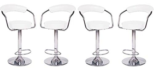 4 Modern Adjustable Counter Swivel Pub Style Bar Stools/Barstools White