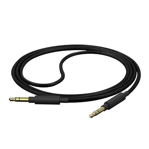 GEEKRIA Audio Cable Compatible with V-MODA Crossfade LP/2/M-80/M-100, XS Headphones, 1/8" (3.5mm) to 3.5mm Braided Nylon Replacement Stereo Cord (4 ft/1.2 m)