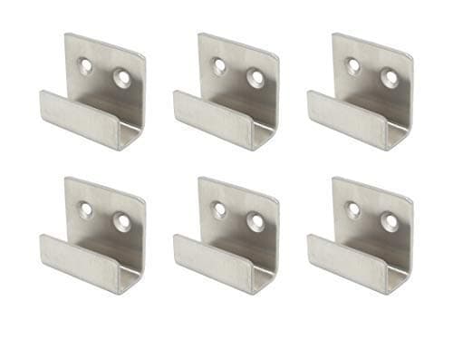 Stainless Steel Flat J Hooks Hanger, Ceramic Tile Billboard Display Board Holder Wall Mount Heavy Duty Hook Brackets, Pack of 6