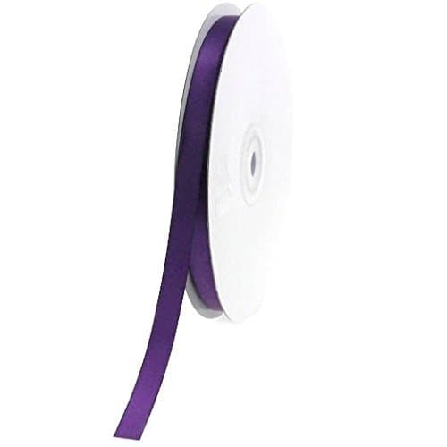 1/4" Solid Color Satin Ribbon, 50 Yards (Purple)