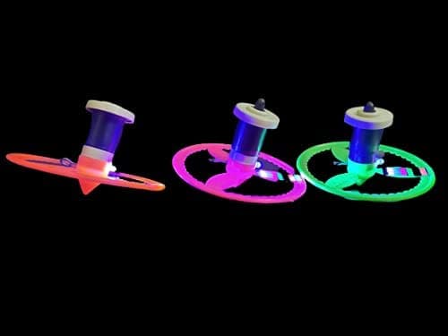 Plastic Led Light Lattu/Tap Spinner for Kids (Pack of 3)