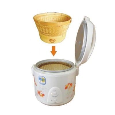 Thai New Idea Automatic Sticky Rice Bamboo Steamer Basket for Use with Electronic Rice Cooker