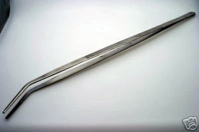 Huge Tweezer Thumb Dressing Forceps 24" Long Curved TIP