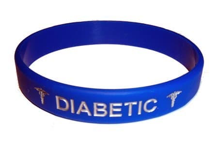 Diabetic Royal Blue with Silver Color Fill Medium