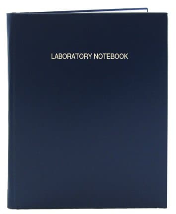 BookFactory® Blue Lab Notebook - 96 Pages (.25" Grid Format), 8" x 10", Blue Cover, Smyth Sewn Hardbound Laboratory Notebook (LIRPE-096-SGR-A-LBT1)