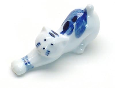 Cat Stretching Japanese Chopstick Rest; 1 Rest