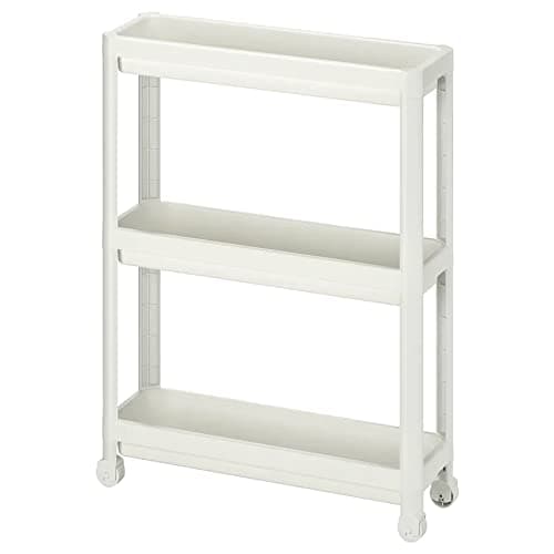 Polypropylene Plastic Voguish Perfect Shelf Unit with Castors (White )