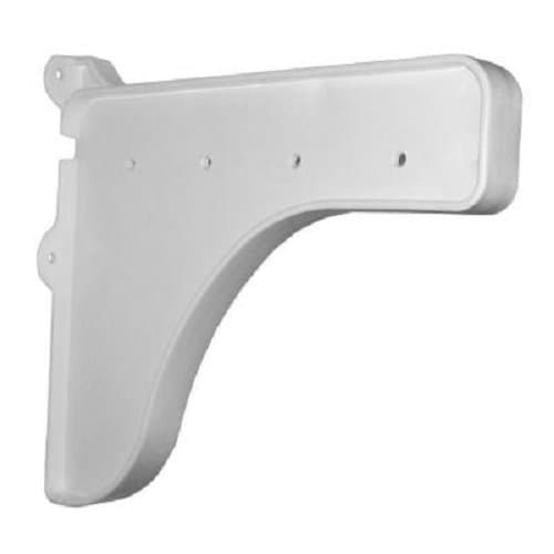 EZ Shelf1 End Bracket for Shelf - White- for Mounting to Back Wall (Without Sidewall) or Joining 2 Units Together