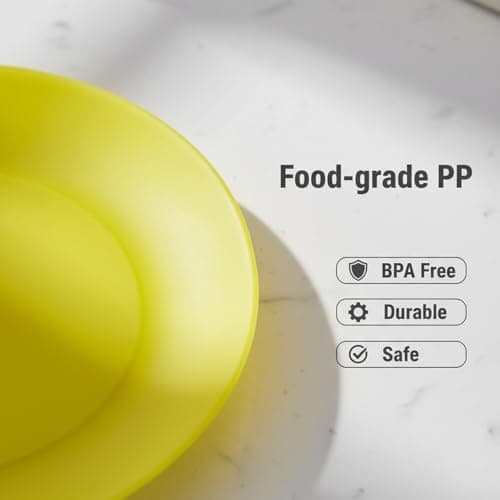 AOYITE 10 inch Plastic Plates Reusable - Lightweight Flat Dinner Plates set of 12 - BPA Free Dishwasher Safe & Microwave Hard Plates for Kids Kitchen Party Camping Outdoor