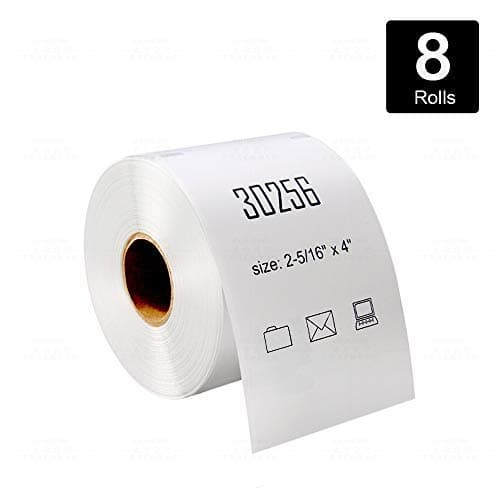 8 Rolls Dymo 30256 Compatible Large Shipping Labels 2-5/16" x 4"(59mm x 101mm) for Dymo Labelwriter Printer, Perforated & Premium Adhesive, 300/Roll