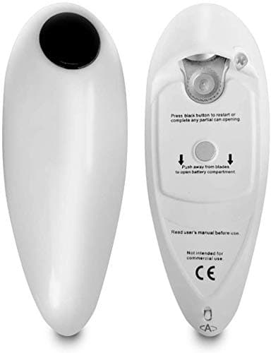 YUET Electric Tin Opener Can Openers Portable One Touch Automatic + Free Bottle Jar Grip Mate Battery Operated Hands-Free for Seniors with Arthritis Eliminate Hand Pain HelpPrevent Injuries Strain