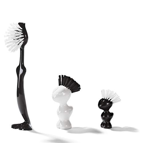 Koziol Dish Brush Tim, Transparent Eucalyptus Green