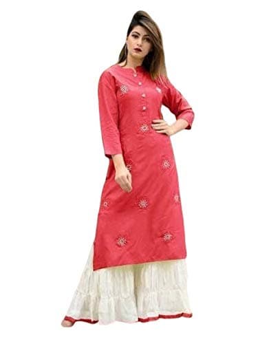 GenericPari Creation Women Palzzo Kurti(Red_Medium)