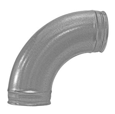 5" X 90 - Dust Collection Elbow (Long Radius) 20 Ga. Galvanized Steel