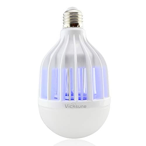 Bug Zapper Light Bulb 2017 Upgraded,Mosquito Killer Bulb with Mosquito Zapping Function,Perfect for Indoor Home Garden Patio Backyard,UV Lamp Trap 500V Electric Grid Zap,10W E27 LED Cool White Bulb