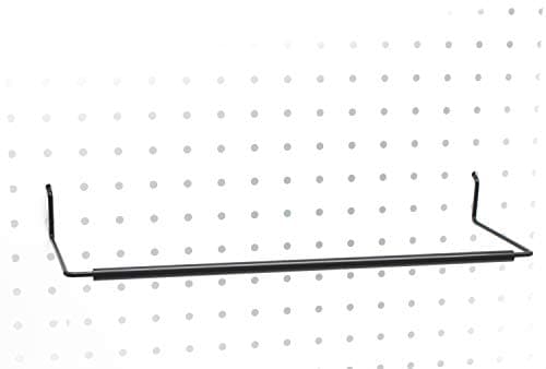 Paper Towel Holder for Pegboard, Extendable, Fit Any Standard Pegboard, Peg Board Organization Accessory Hook for Workshop, Garage, Kitchen, Laundry Room, Bathroom 2 Packs, Black (2 PCS)