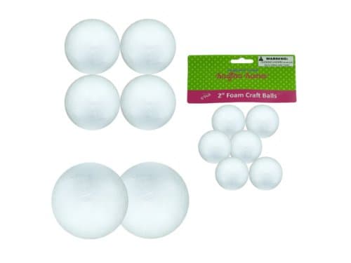 Foam Craft Balls (Assorted Sizes) Case Of 12