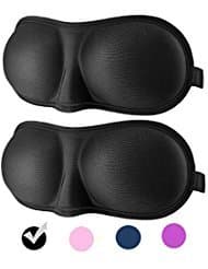 LEEKEN 3D Modular Men Eye mask for Sleeping, Breathable Memory Foam Contoured,Best Travel Sleep mask for Men (RED)