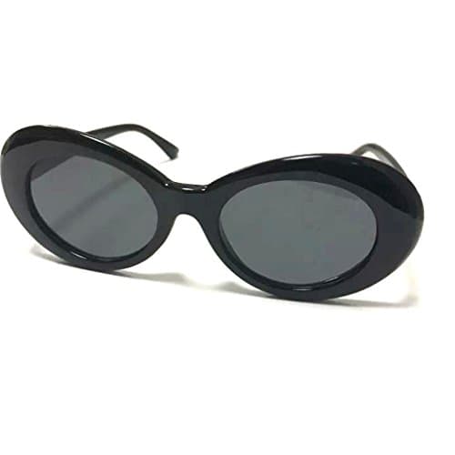 Clout Sunglasses Thick Goggles Oval Frame Retro Style Bold Round Lens wine