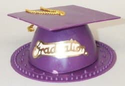 Bakery Craft Purple Graduation Cap Cake Topper
