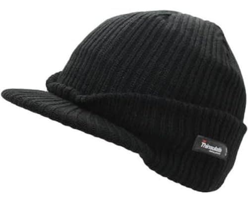 Thinsulate Peaked Knitted Beanie Hat Winter Hat Stretch Knit Work Causal Outdoors Fleece Lined One Size