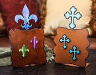 Fleur De Lis Picture Frame With Two Magnets With Crystals