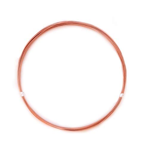 20 Gauge, 99.9% Pure Copper Wire (Half Round) Half Hard CDA #110 Made in USA - 10FT by CRAFT WIRE