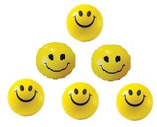 Fastyle (Set of 6 pc Smiley face Squeeze Ball Soft Ball Pack of (6)