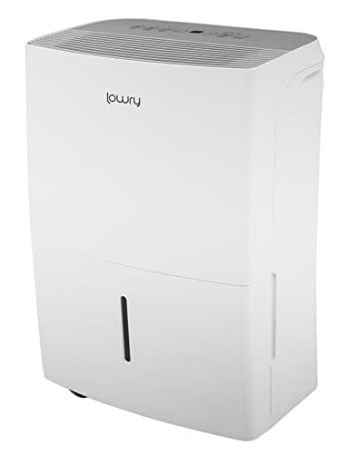 LOWRY LDH2002 20L Portable Dehumidifier, Digital control panel, Continuous Dehumidification, Anti-frost/Defrost, Ionise Function, Easy Empty, White - Free 3 Year Warranty