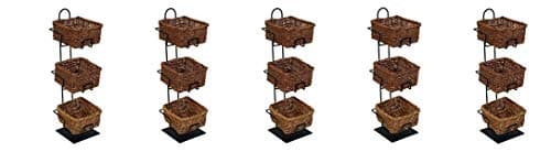 Mobile Merchandisers CR0620-3B-MB 3-Tier 3 Square Willow Basket Counter Display Rack (5)