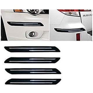 SE_HomeZ Car Bumper Protector Guard with Double Chrome Strip for Daewoo Leganza