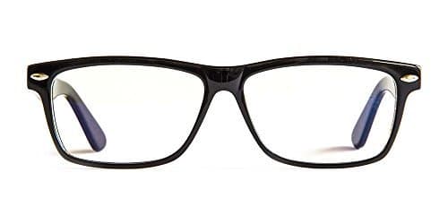 Pixel Eyewear Designer Computer Glasses with Anti-Blue Light Tint UV Protection, Anti-Glare, Full Rim, Acetate Frame Black Color - Ursi Style