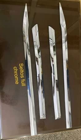 Car OE Type Side Beading/Side Cladding/Door Garnish/Door Protector Chrome Suitable for KIA Seltos (Set of 4pcs)