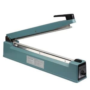 16" (400mm) Impulse Sealer (5mm Seal Width) Anti-rust Iron Body Shell - Cellophane Bag Sealer with Spare Kit (Included)