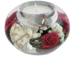 GILDE Candle Tea Light Holder for Small Candles Dreamlight Pretty Rose Diameter 8cm