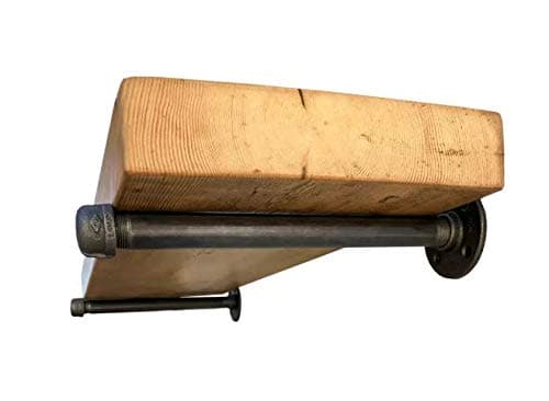 2Pcs. DIY Industrial Pipe Shelf Brackets, Pick your length 6", 8", 9", 10", 11", 12" Floating shelves, Plumbing Pipe Shelf. (6 Inch)